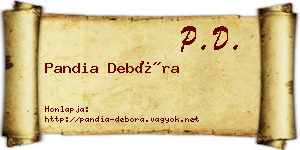Pandia Debóra névjegykártya